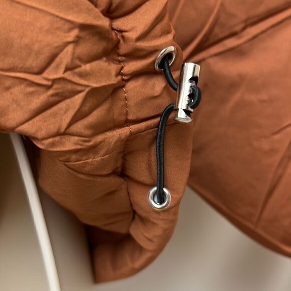 Zeagoo brown full zip baggy puffer jacket size medium NWT - Picture 11 of 15